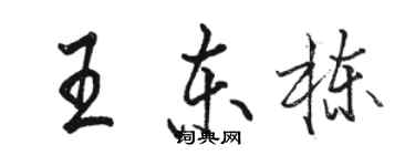 駱恆光王東棟行書個性簽名怎么寫