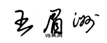 朱錫榮王眉洲草書個性簽名怎么寫