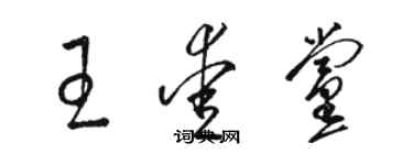 駱恆光王愛黨草書個性簽名怎么寫