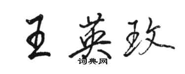 駱恆光王英玫行書個性簽名怎么寫