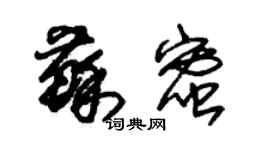 朱錫榮蘇蜜草書個性簽名怎么寫