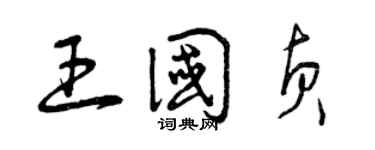 曾慶福王國貞草書個性簽名怎么寫
