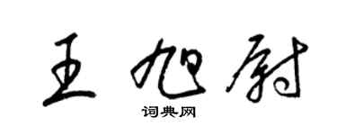 梁錦英王旭尉草書個性簽名怎么寫