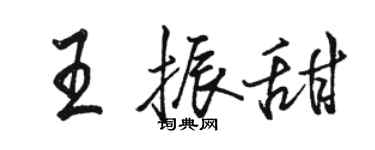 駱恆光王振甜行書個性簽名怎么寫