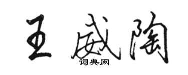 駱恆光王威陶行書個性簽名怎么寫