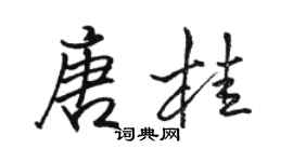 駱恆光唐桂行書個性簽名怎么寫