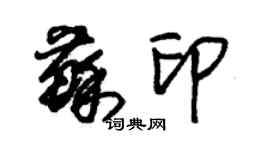 朱錫榮蘇印草書個性簽名怎么寫