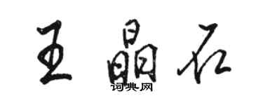 駱恆光王晶石行書個性簽名怎么寫