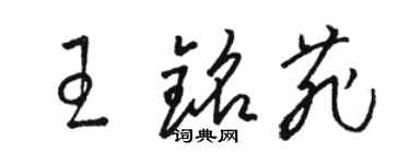 駱恆光王銘菲草書個性簽名怎么寫