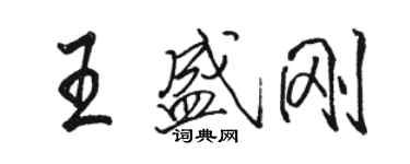 駱恆光王盛剛行書個性簽名怎么寫