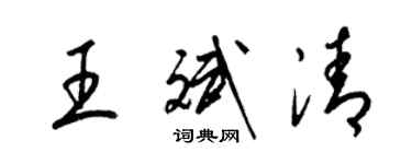 梁錦英王斌清草書個性簽名怎么寫