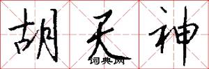 胡天神怎么寫好看