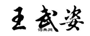 胡問遂王武姿行書個性簽名怎么寫