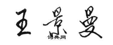 駱恆光王景曼行書個性簽名怎么寫