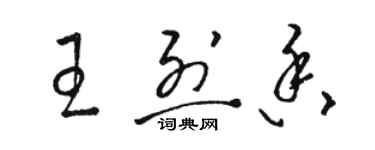 駱恆光王烈香草書個性簽名怎么寫