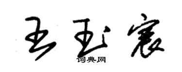 朱錫榮王玉宸草書個性簽名怎么寫