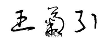 曾慶福王菊引草書個性簽名怎么寫