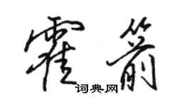 駱恆光霍箭行書個性簽名怎么寫