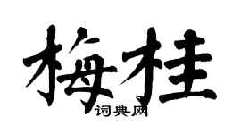 翁闓運梅桂楷書個性簽名怎么寫