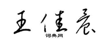 梁錦英王佳晨草書個性簽名怎么寫