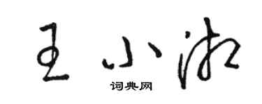 駱恆光王小湘草書個性簽名怎么寫