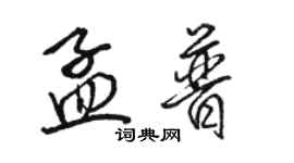 駱恆光孟普行書個性簽名怎么寫