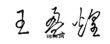 駱恆光王盈煌草書個性簽名怎么寫