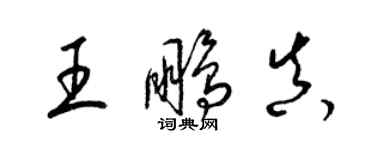 梁錦英王鵬真草書個性簽名怎么寫