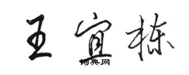 駱恆光王宜棟行書個性簽名怎么寫