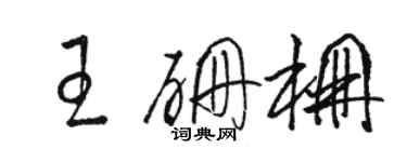 駱恆光王硼棚草書個性簽名怎么寫