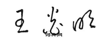 駱恆光王炎明草書個性簽名怎么寫