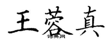 丁謙王蓉真楷書個性簽名怎么寫