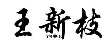 胡問遂王新枝行書個性簽名怎么寫