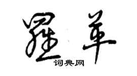 曾慶福羅革草書個性簽名怎么寫