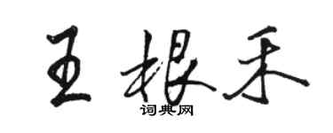 駱恆光王根禾行書個性簽名怎么寫