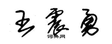 朱錫榮王震勇草書個性簽名怎么寫