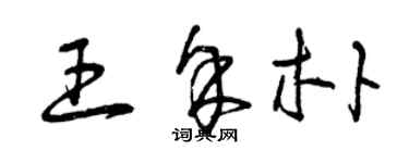 曾慶福王余朴草書個性簽名怎么寫