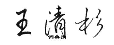 駱恆光王清杉行書個性簽名怎么寫