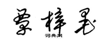 朱錫榮覃梓墨草書個性簽名怎么寫