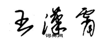 朱錫榮王漢霄草書個性簽名怎么寫