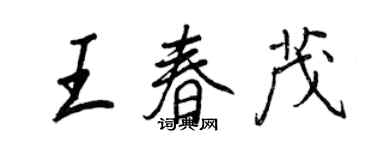王正良王春茂行書個性簽名怎么寫