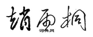 駱恆光趙雨桐草書個性簽名怎么寫