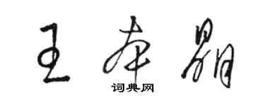 駱恆光王本晶草書個性簽名怎么寫