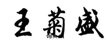 胡問遂王菊盛行書個性簽名怎么寫