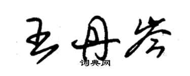 朱錫榮王丹岑草書個性簽名怎么寫