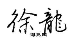 王正良徐龍行書個性簽名怎么寫