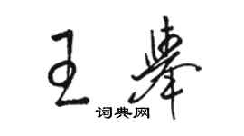 駱恆光王舉草書個性簽名怎么寫