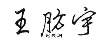 駱恆光王肪宇行書個性簽名怎么寫