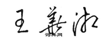 駱恆光王華湘草書個性簽名怎么寫