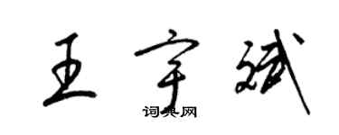 梁錦英王宇斌草書個性簽名怎么寫